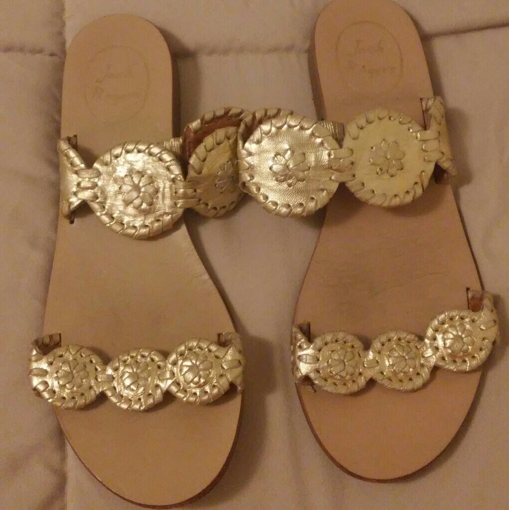 Jack Rogers platinum sandals